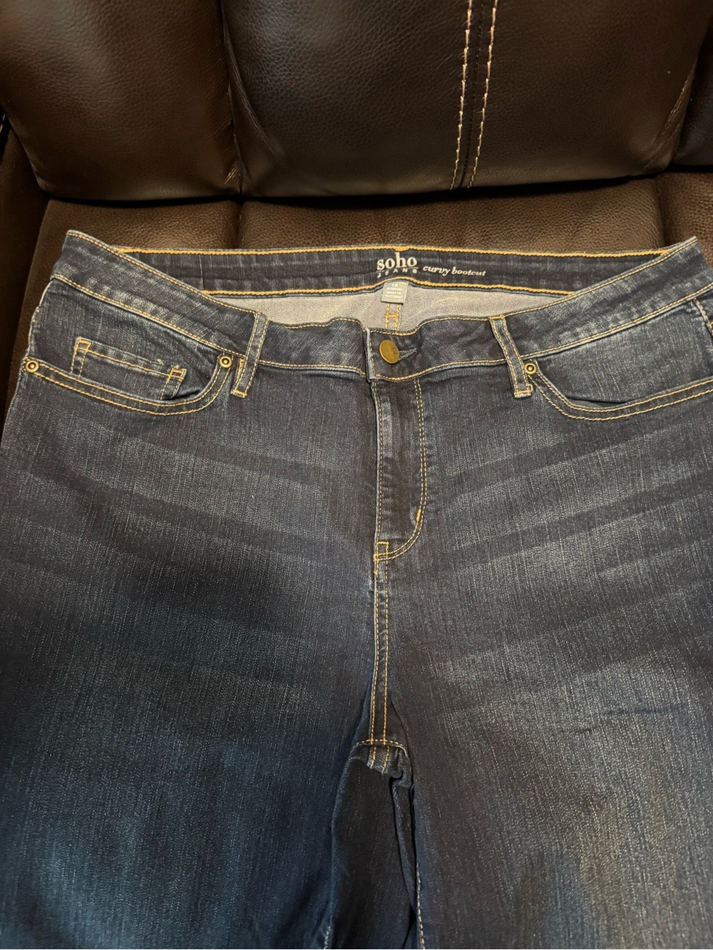 Soho Boot Cut Jeans in Dark Blue Wash